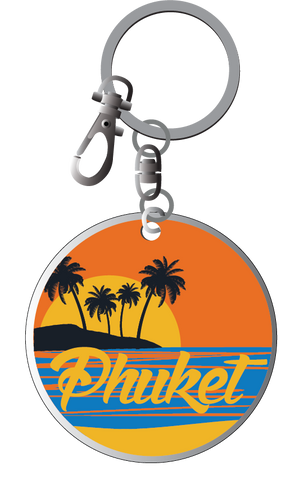 Phuket - Metal Keychain Phuket Palm & Beach, 8859194818357