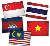 Bag Bling - Flags of Asia  Pack, 885919480-2196
