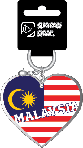 Malaysia: MKC Heart Flag,MY 8859194820343
