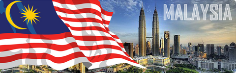 Malaysia: Flags and Petronas Towers KL, 8859194802370
